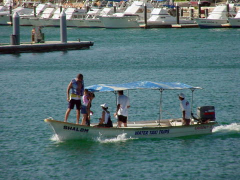 Water taxi the way around the beaches