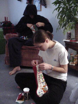 Stockings come first?