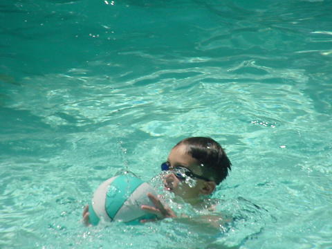 This basketball is wet