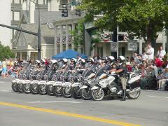 Salt Lake Police Motocycle Squad - Heads the Parade